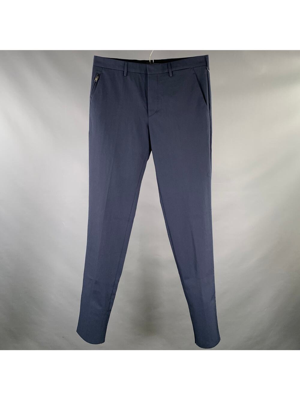 PRADA Size 32 Navy Virgin Wool Blend Pants